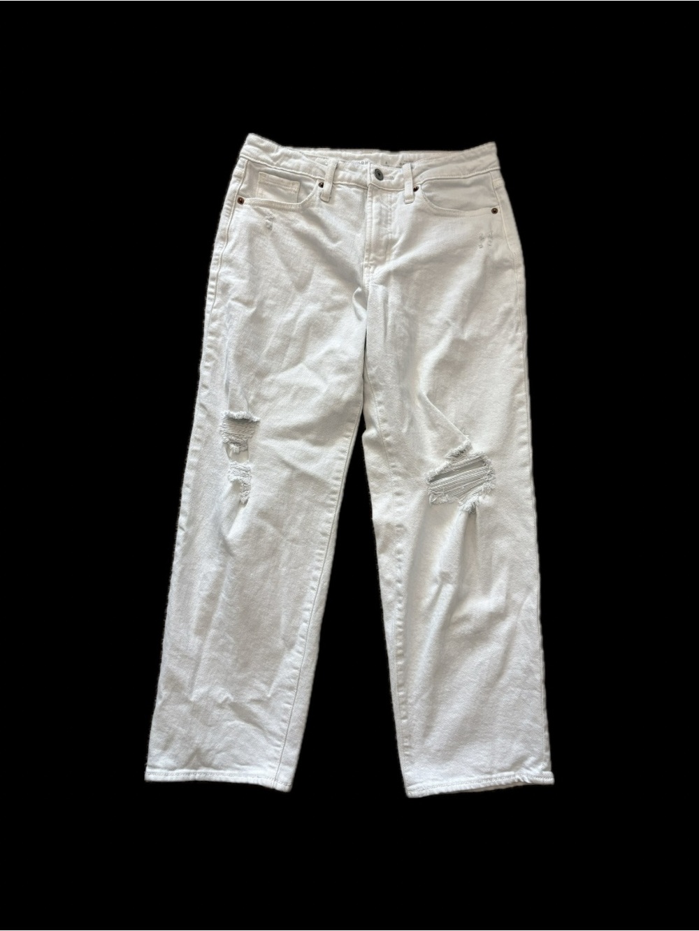 High-Rise OG Loose White Jeans : Old Navy